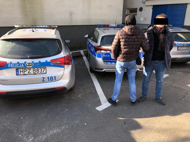 Zatrzymany w rękach policji