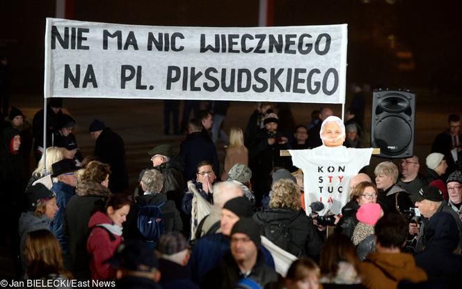Odsłonięcie pomnika Lecha Kaczyńskiego w Warszawie
