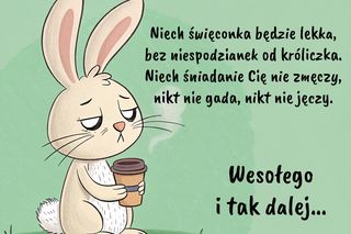 Śmieszne kartki wielkanocne. Zabawne obrazki z tekstem na Wielkanoc