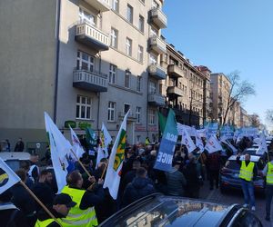 Górnicy protestowali pod ministerstwem przemysłu w Katowicach przeciwko likwidacji KWK Bielszowice