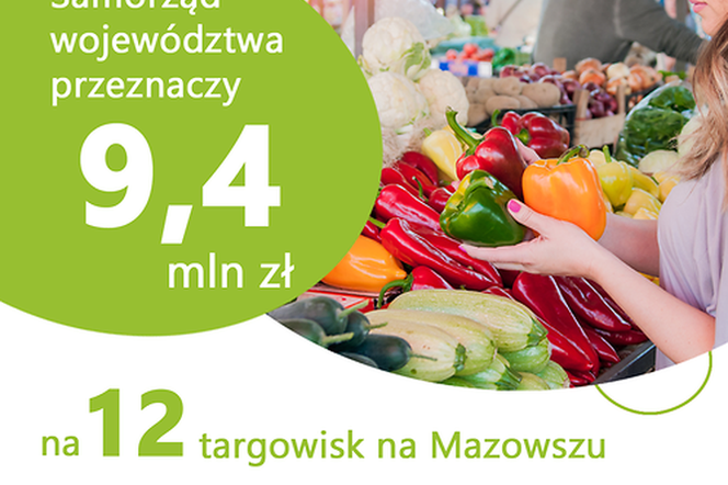 9,4 mln zł na budowę i modernizację targowisk od Samorządu Mazowsza