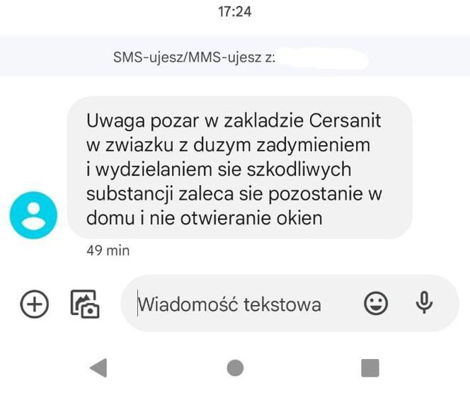 Mieszkańcy Starachowic otzrymali SMS z ostrzeżeniem 