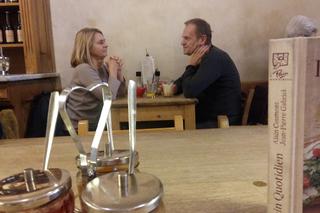 Donald Tusk z żoną w kawiarni, Bruksela