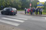 Blokada drogi przed wysypiskiem śmieci w Sosnowcu 
