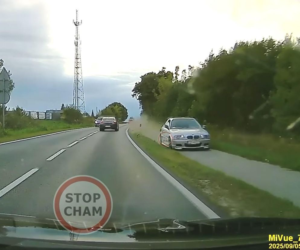 Kierowca BMW jechał po drodze rowerowej pod Bydgoszczą! Nagranie trafiło do sieci