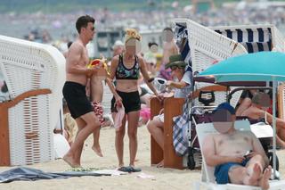 Agnieszka Radwańska na plaży