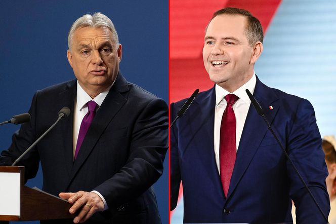 Karol Nawrocki u Viktora Orbana. Gorąca dyskusja po wizycie na Węgrzech. Wymowne zdj…