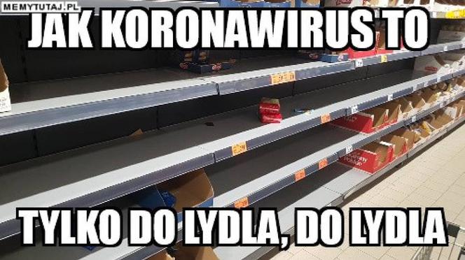 Puste półki w sklepach. MEMY - Polacy szturmują sklepy