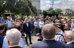 Donald Tusk w Mikołowie przeciwny wywłaszczeniom pod budowę CPK