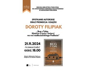 Spotkanie autorskie Doroty Filipiak w Sokołowie Podlaskim