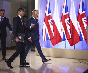 Premier RP Donald Tusk oraz premier Wielkiej Brytanii Rishi Sunak