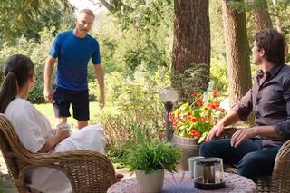 	M jak miłość odc. 1775. Magda (Anna Mucha), Dima (Michaił Pszeniczny), Andrzej Budzyński (Krystian Wieczrek)