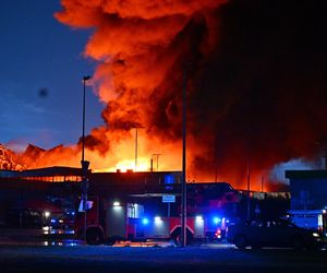 Pożar hali w Mińsku Mazowieckim