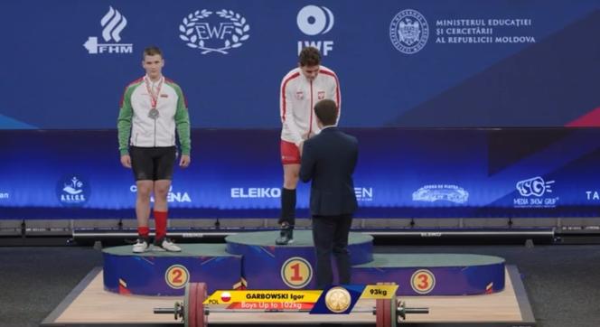 Mistrzostwa Europy U15 w Podnoszeniu Ciężarów w Mołdawii. Igor Garbowski z Piekar Śląskich z dwoma medalami