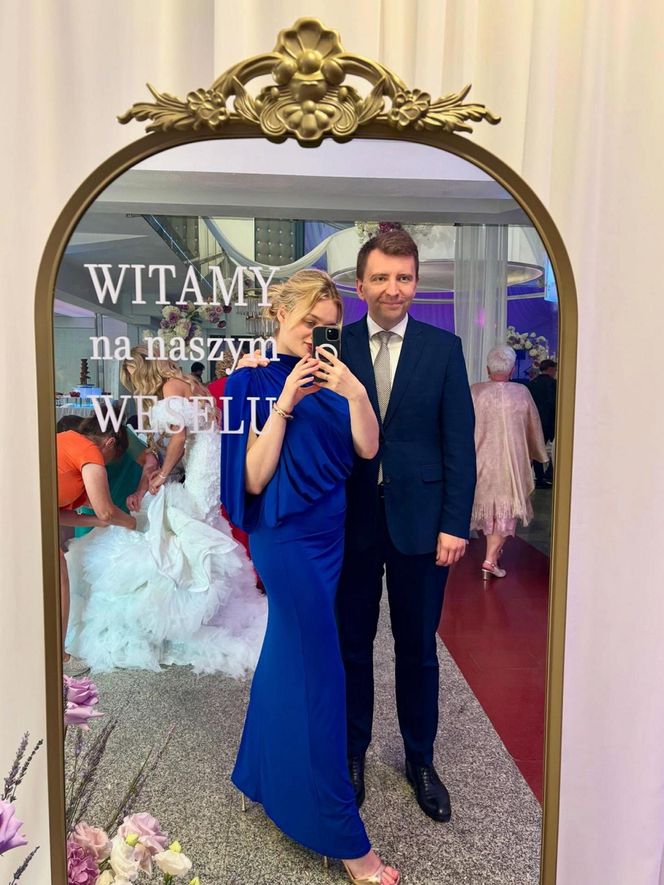 Łukasz Schreiber z żoną Weroniką