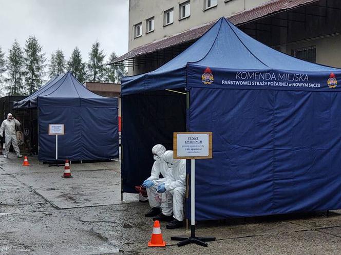 Koronawirus. W Nowym Sączu działa punkt poboru wymazów. Ruszyły badania przesiewowe