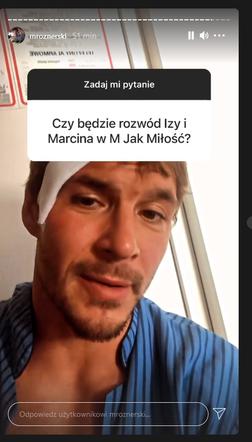 Mikołaj Roznerski na Instagramie o rozwodzie Izy i Marcina w M jak miłość