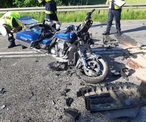 Wypadek motocyklisty - Wola Jechowa