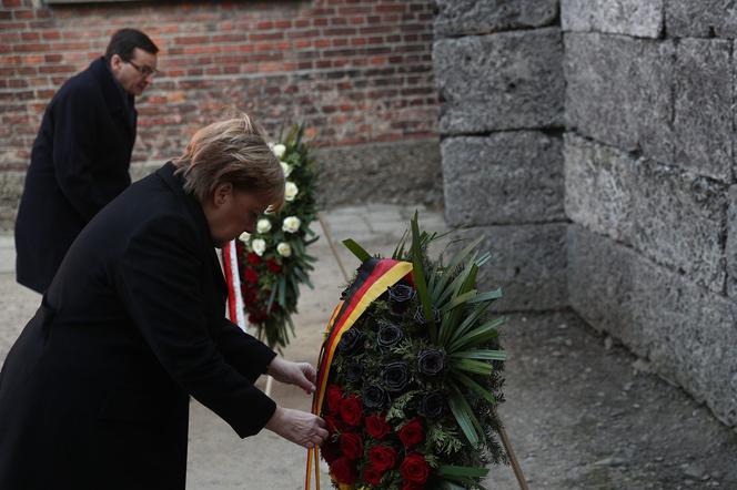 Angela Merkel i Mateusz Morawiecki w Auschwitz-Birkenau