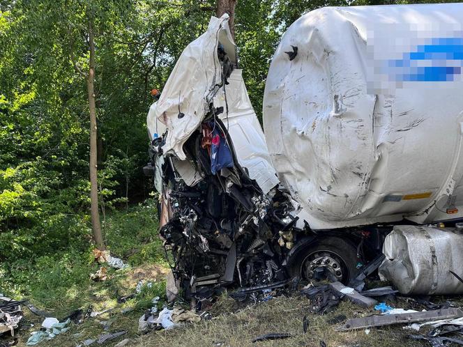 Śmiertelny wypadek na drodze krajowej nr 10 pod Bydgoszczą. Zderzyły się dwie ciężarówki