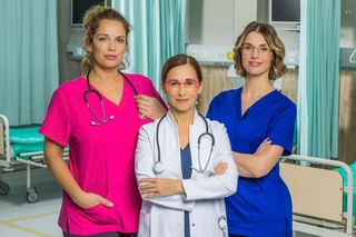 Zdjęcia z planu serialu Szpital św. Anny