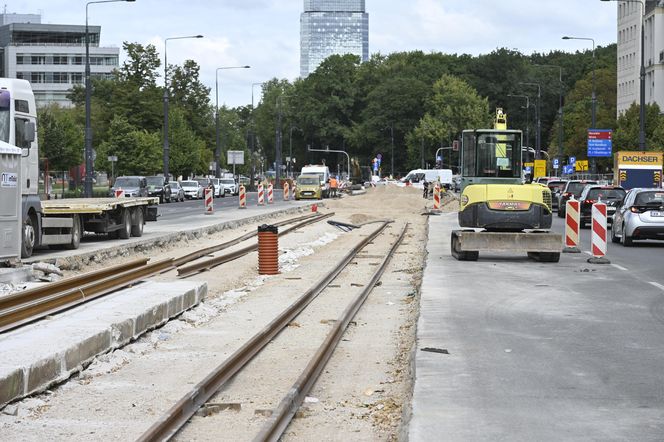 Remont torowiska na ul. Marszałkowskiej (sierpień 2025)