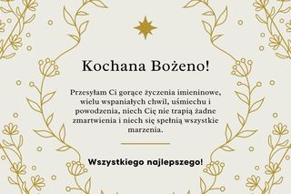 Życzenia imieninowe dla Bożeny. Piękne i stylowe kartki do wysłania 13 marca