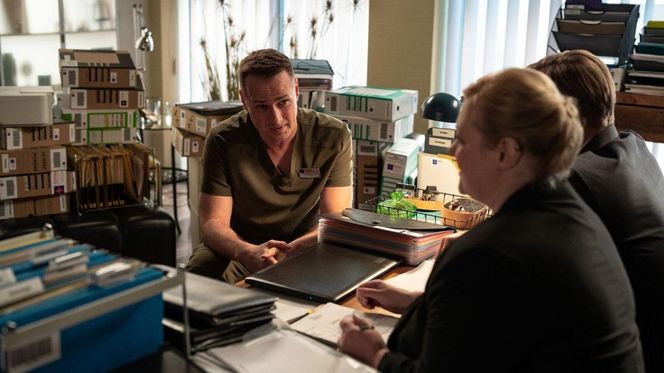 Na dobre i na złe odc. 965. Maks Beger (Tomasz Ciachorowski), Elżbieta Czajkowska (Katarzyna Cynke), Aleks/ Aleś Zagajewski (Paweł Małaszyński) (Mateusz Damięcki), Blanka (Pola Gonciarz)