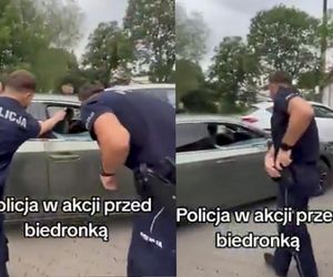 Strzelanina pod Biedronką i ranny policjant. Wszystko widać na nagraniu. O tej akcji mówi cała Polska
