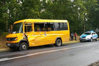 Zderzenie ciężarówki z autobusem w powiecie brodnickim. Dwie osoby trafiły do szpitala! [ZDJĘCIA]