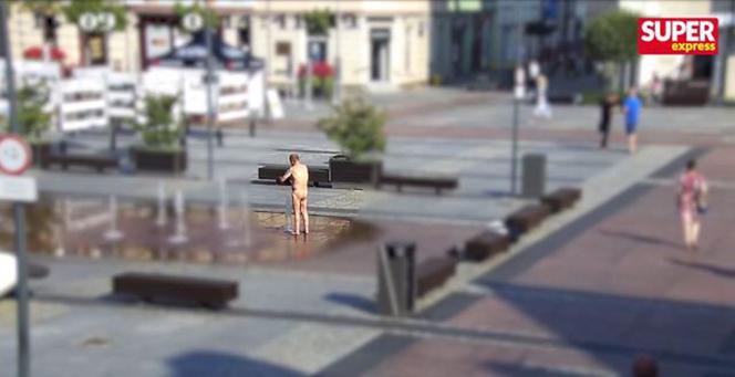 Zgorszenie w Szczecinku! Na golasa do miejskiej fontanny