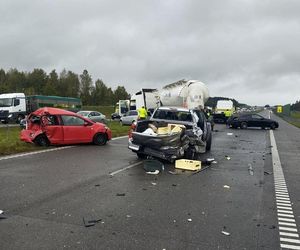 Karambol na autostradzie A1 pod Częstochową