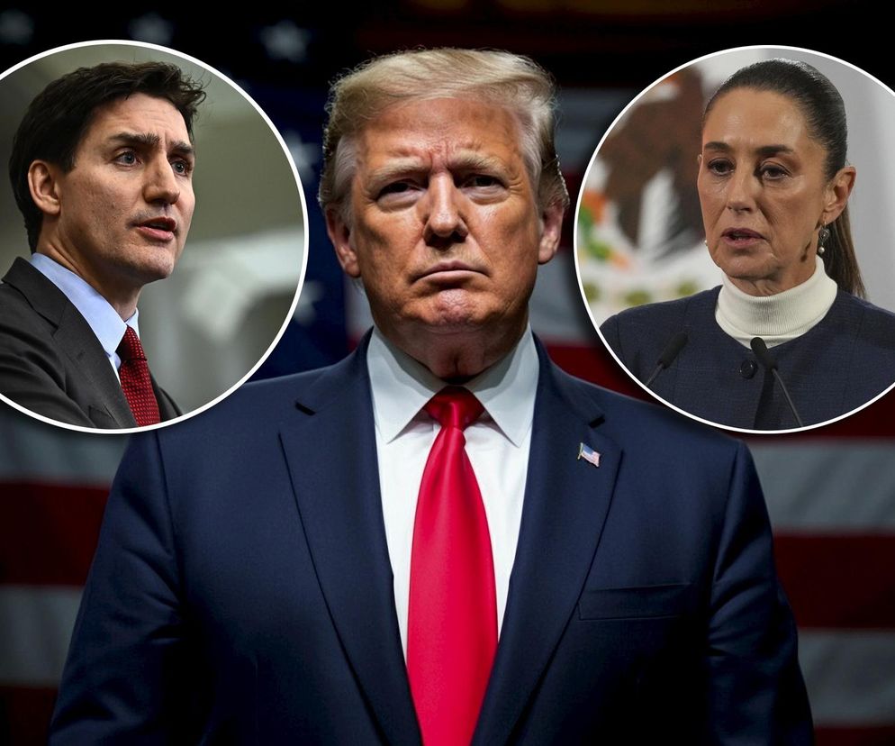 Trump, Justin Trudeau, Claudia Sheinbaum