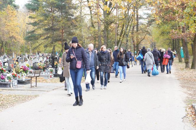 Tłumy na cmentarzu na Miłostowie