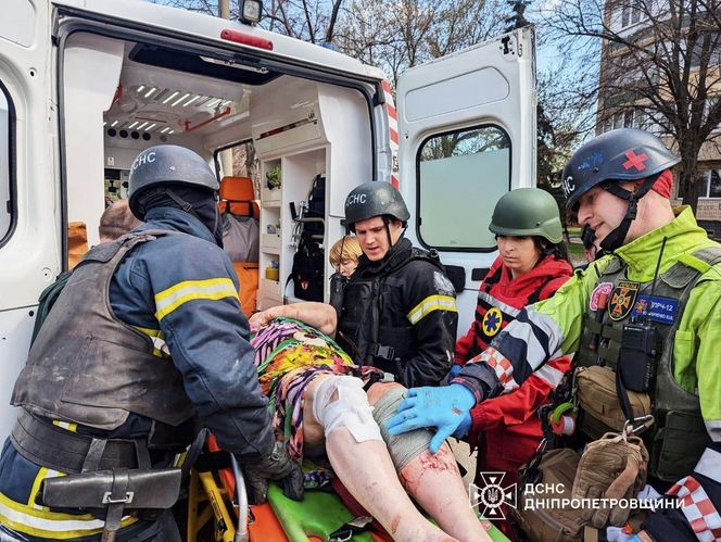 Rosyjski atak rakietowy na Krzywy Róg