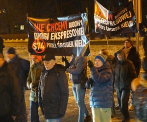 Protest kielczan przeciw budowie S74