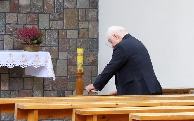 Lech Wałęsa na niedzielnej mszy
