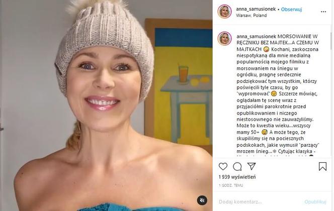 Anna Samusionek morsuje bez majtek!