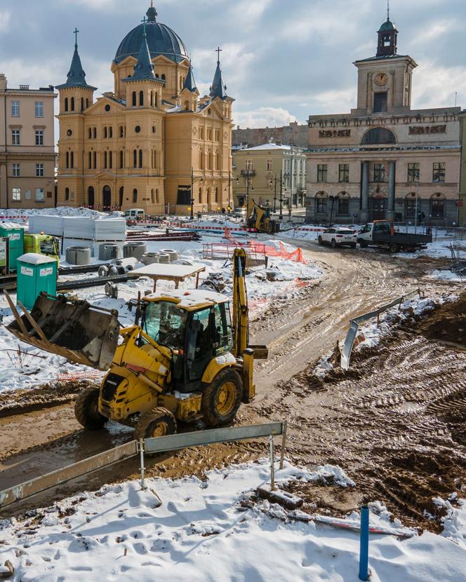 Trwa remont placu Wolności w Łodzi