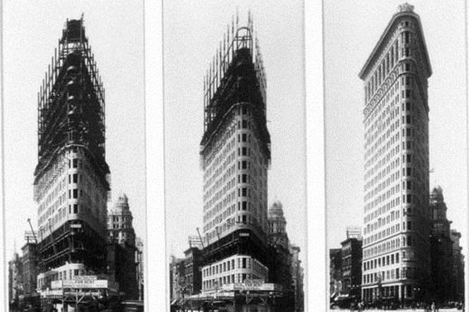 Budowa wieżowca Flatiron - Flatiron Building Construction, New York Times - Library of Congress, 1901-1902