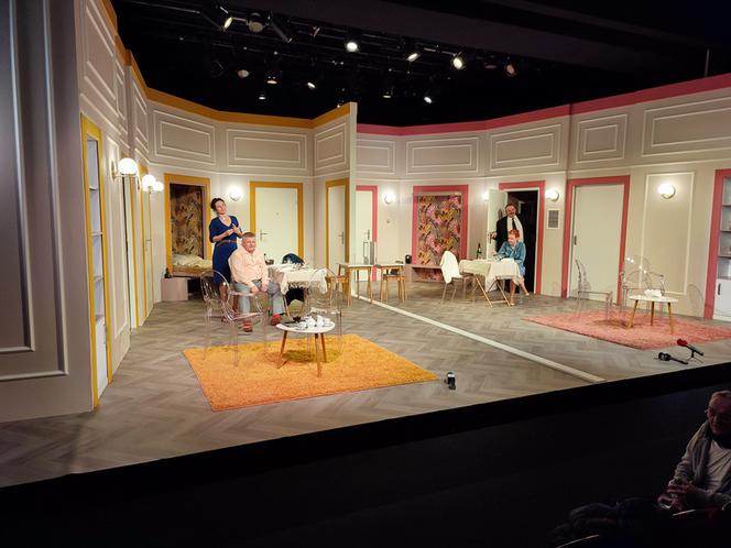 Spektakl "Prezent urodzinowy" w Teatrze Żeromskiego w Kielcach - próba