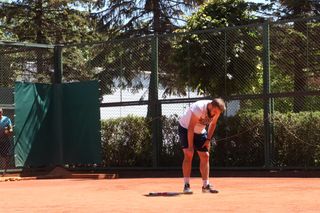 Artur Szpilka vs Dominik Durniat na tenisowym korcie