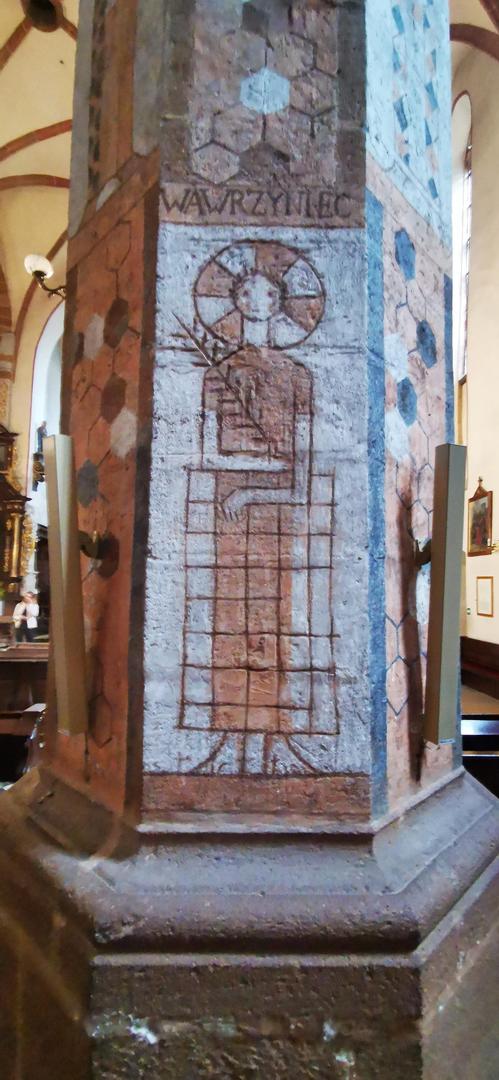 Olkusz. Polichromie w bazylice z lat 60. XX wieku