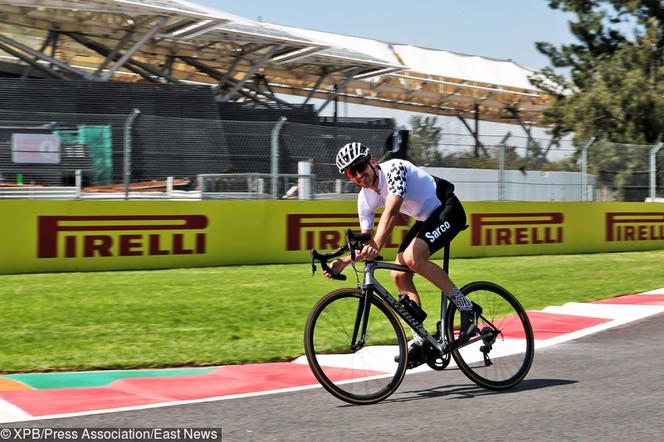 Robert Kubica na rowerze