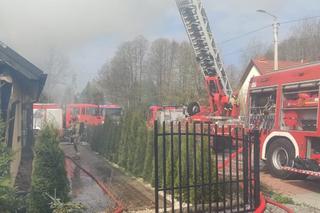 Pożar domu w Wyrowcach w gminie Ćmińsk