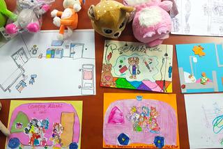 Dzieciaki z chorzowskiego ZSM narysowały jak powinien wyglądać ich pobyt w szpitalu