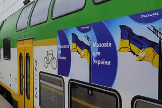 Pociąg Kolei Mazowieckich z pomocą humanitarną dla Ukrainy