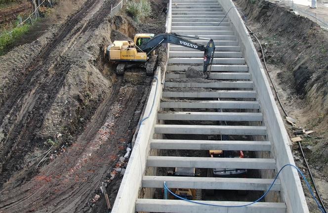 Budowa tunelu kolejowego pod Łodzią