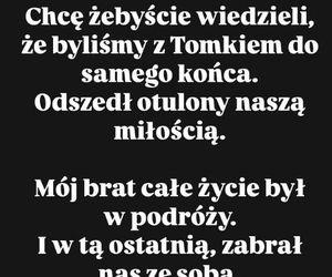 Siostra żegna Tomasza Jakubiaka