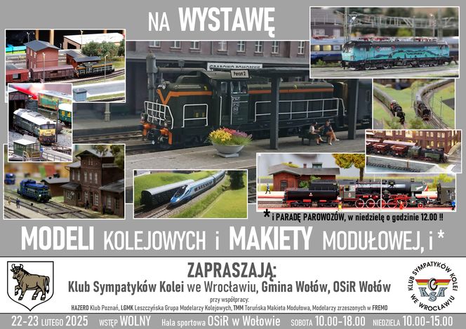 Wystawa wielkiej kolejowej makiety w Wołowie. Wstęp na wydarzenie jest darmowy! 